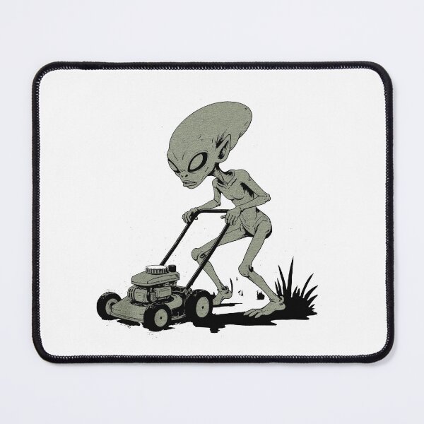 Item preview, Funny Alien Mowing Lawn  | Sci-Fi UFO Retro Yard Work  designed and sold by Gbriel3.