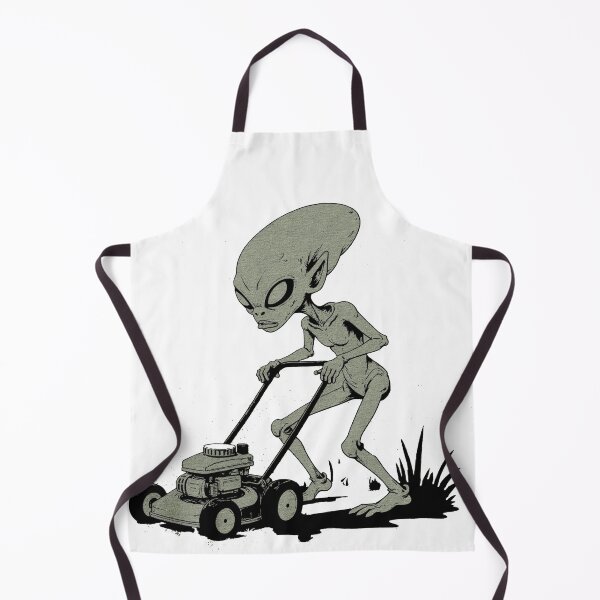 Item preview, Funny Alien Mowing Lawn | Sci-Fi UFO Retro Yard Work designed and sold by Gbriel3.