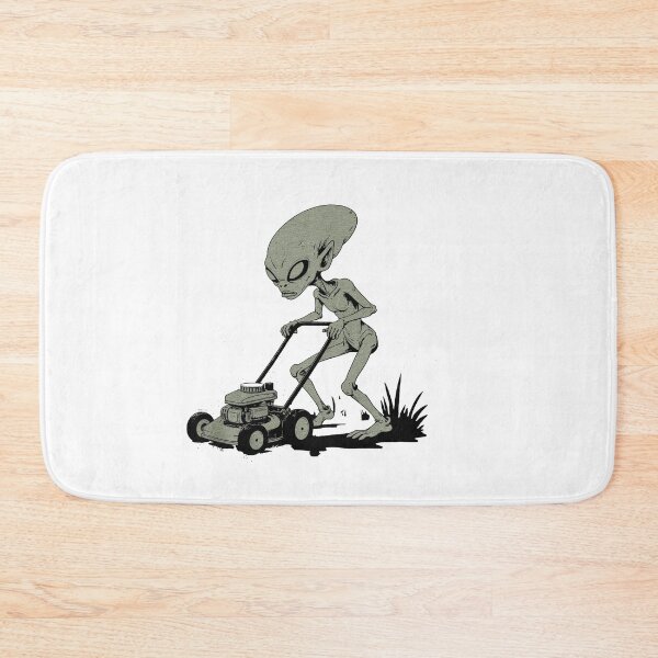 Item preview, Funny Alien Mowing Lawn  | Sci-Fi UFO Retro Yard Work  designed and sold by Gbriel3.