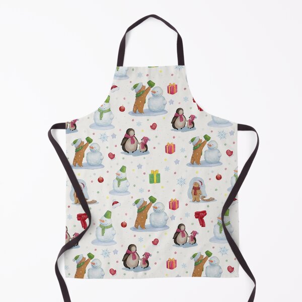Item preview, Watercolor Winter Friends Seamless Pattern designed and sold by DiceWay.