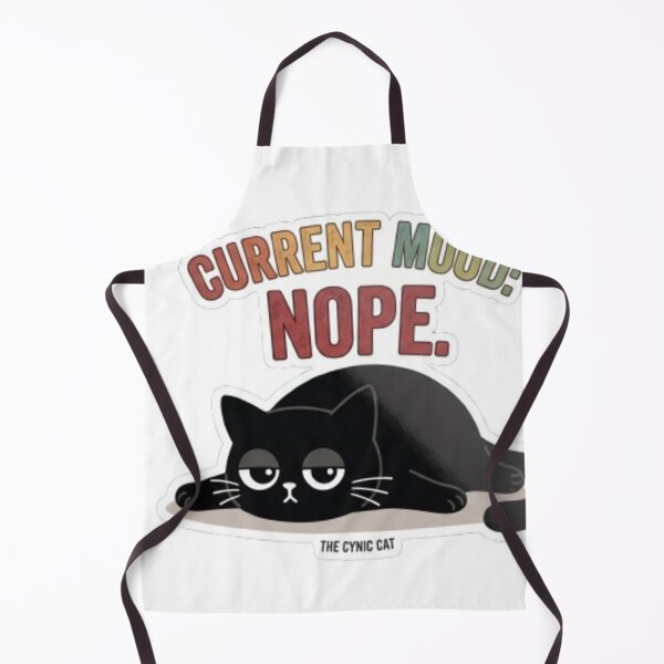Item preview, Cynical Black Cat "CURRENT MOOD: NOPE." designed and sold by Gabzerinho.