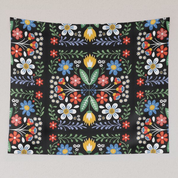 Item preview, Scandinavian Folk Art, Botanical Flowers designed and sold by xiao xuans.