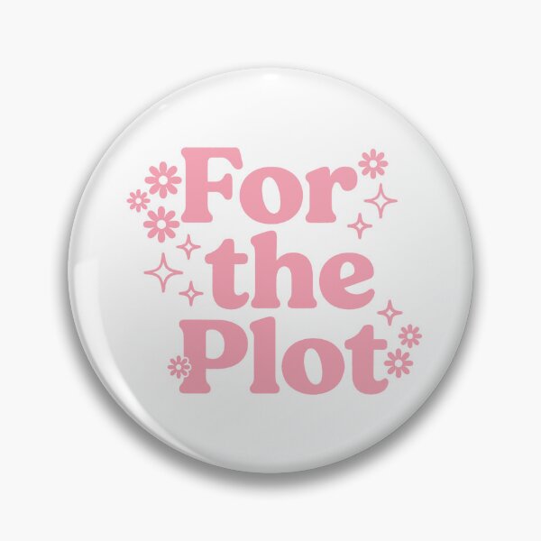 Item preview, For The Plot - Cute Pink Retro Daisy Typography Book Lover Design designed and sold by LunnaAtica.