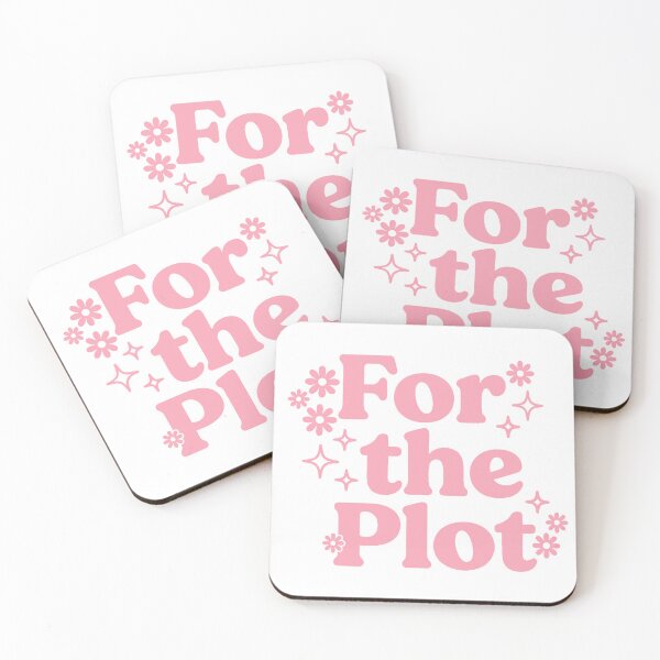 Item preview, For The Plot - Cute Pink Retro Daisy Typography Book Lover Design designed and sold by LunnaAtica.