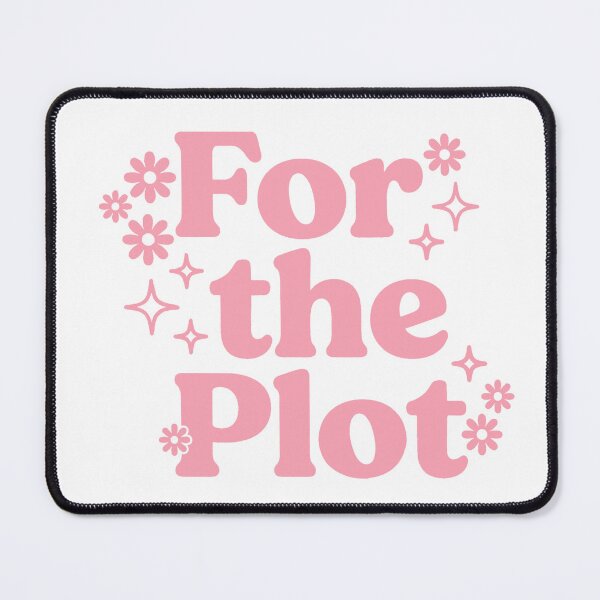 Item preview, For The Plot - Cute Pink Retro Daisy Typography Book Lover Design designed and sold by LunnaAtica.