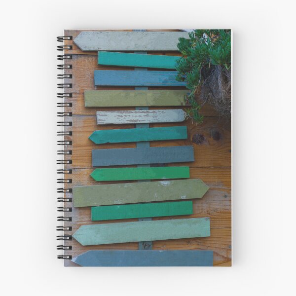 Item preview, Rustic Painted Wooden Directional Signs Mounted on Wood Wall with Green Succulent Plant designed and sold by Nmallia.