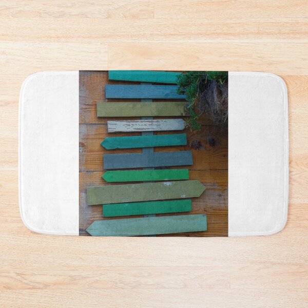 Item preview, Rustic Painted Wooden Directional Signs Mounted on Wood Wall with Green Succulent Plant designed and sold by Nmallia.
