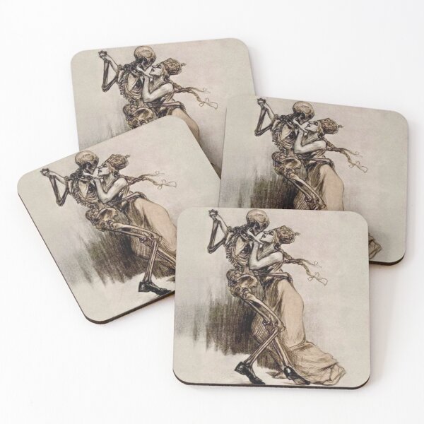 Item preview, Gothic Wall Art – Vintage Danse Macabre Skeleton Dance Print for Dark Academia Lovers designed and sold by RickE.