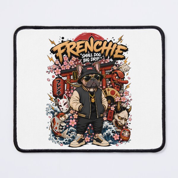 Item preview, French Bulldog Streetwear Japanese Hip Hop Poster Design designed and sold by Tong4130.