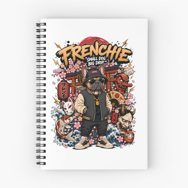 Item preview, French Bulldog Streetwear Japanese Hip Hop Poster Design designed and sold by Tong4130.