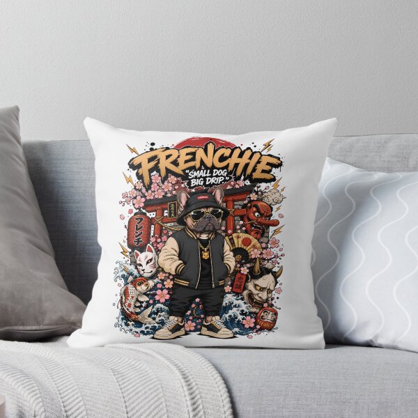 Item preview, French Bulldog Streetwear Japanese Hip Hop Poster Design designed and sold by Tong4130.