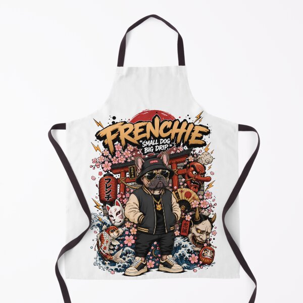 Item preview, French Bulldog Streetwear Japanese Hip Hop Poster Design designed and sold by Tong4130.