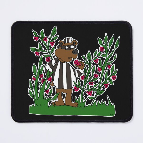 Item preview, Caught Red-Handed Bear Sticker | Berry Bandit Meme Cartoon & Funny Woodland Decal designed and sold by MyxaART.