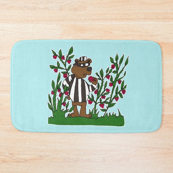 Item preview, Caught Red-Handed Bear Sticker | Berry Bandit Meme Cartoon & Funny Woodland Decal designed and sold by MyxaART.