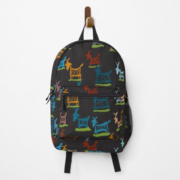 Item preview, Colorful Goats Pattern – Folk Art Animal Illustration designed and sold by La Galleria della Mente.