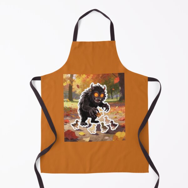 Item preview, Cute Black Monster Playing with Ducklings Halloween Cartoon designed and sold by OksArtStudio.