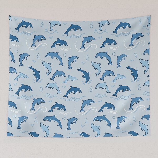 Item preview, Dolphin Seamless Pattern Design designed and sold by ashenlocs.