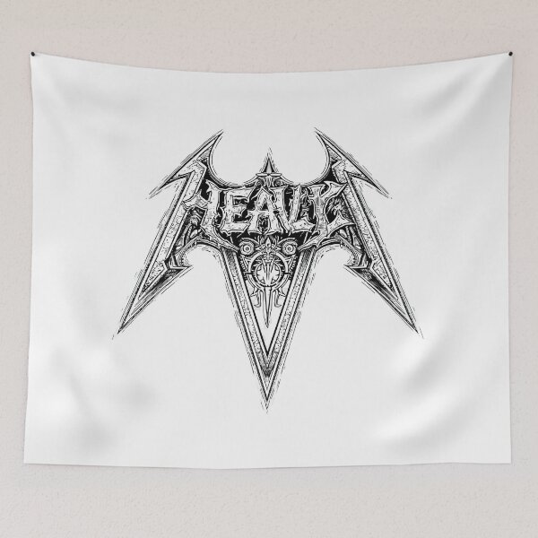 Item preview, Heavy Metal Death Typography Skull Logo Black and White designed and sold by muhammadkhafidh.
