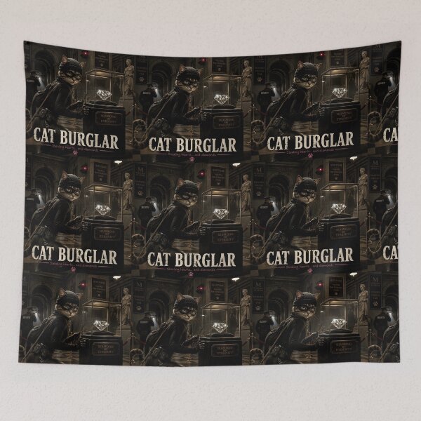 Item preview, Cat Burglar Funny Cat Thief Pun Design designed and sold by Hornace88studio.