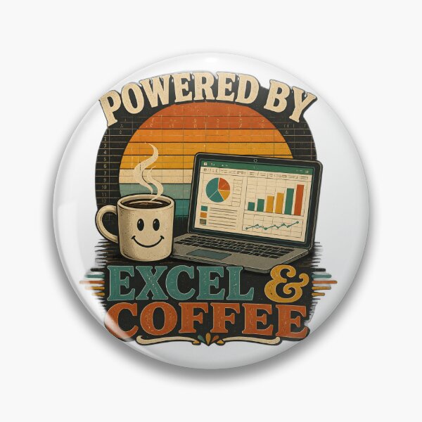 Item preview, Powered by Excel & Coffee | Funny Spreadsheet Analyst T-Shirt | Data Analyst, MIS, Accountant & Office Worker Gift designed and sold by ColorClouds.