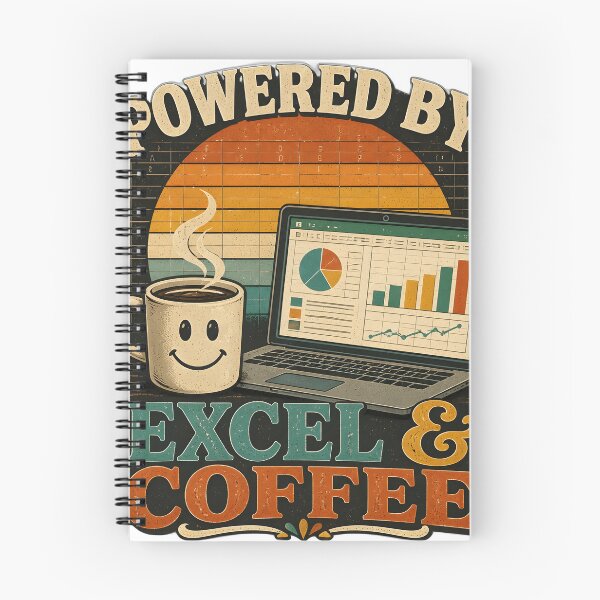 Item preview, Powered by Excel & Coffee | Funny Spreadsheet Analyst T-Shirt | Data Analyst, MIS, Accountant & Office Worker Gift designed and sold by ColorClouds.