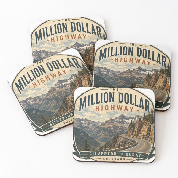Item preview, Million Dollar Highway Colorado Vintage Scenic Byway Graphic designed and sold by MalachiCarno.