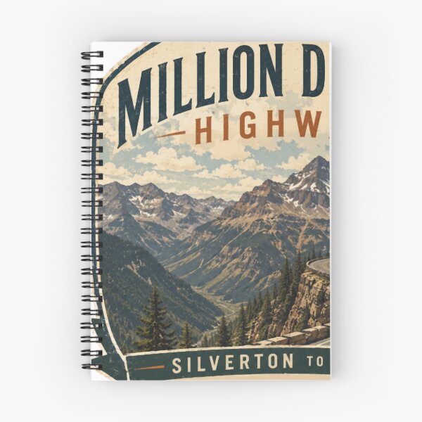 Item preview, Million Dollar Highway Colorado Vintage Scenic Byway Graphic designed and sold by MalachiCarno.