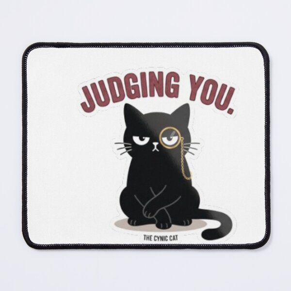Item preview, Cynical Black Cat with Monocle "Judging You" designed and sold by Gabzerinho.