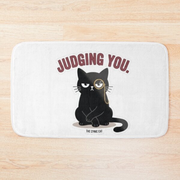 Item preview, Cynical Black Cat with Monocle "Judging You" designed and sold by Gabzerinho.