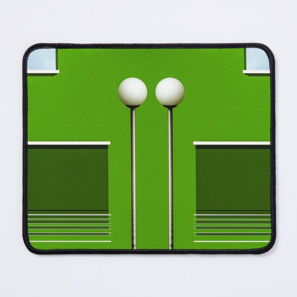 Item preview, two street lamps against a geometric urban green wall designed and sold by mister-john.