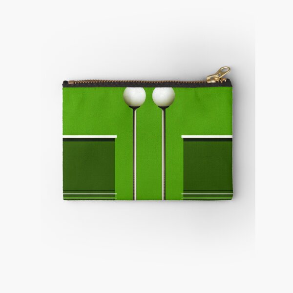 Item preview, two street lamps against a geometric urban green wall designed and sold by mister-john.