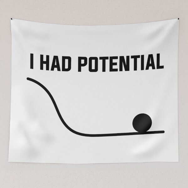 Item preview, I Had Potential - Sarcastic Quote designed and sold by Wolagno.