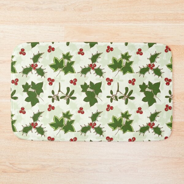 Item preview, Christmas floral line art Holly, berries, ivy, mistletoe  designed and sold by OhNoNotAgain42.