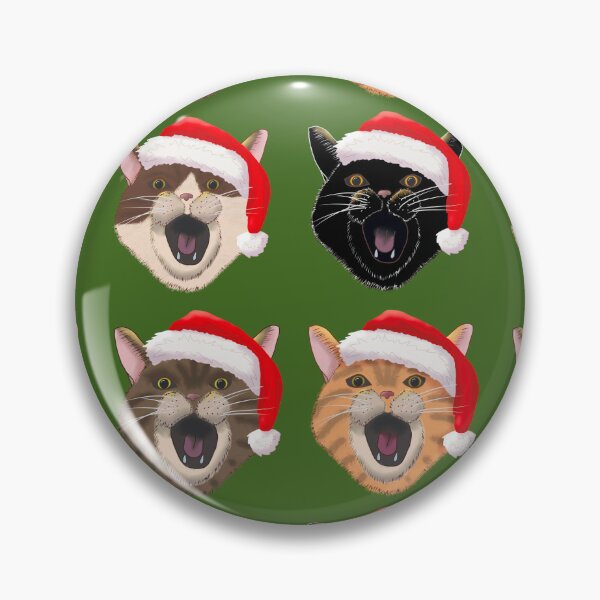 Item preview, Christmas caroling cats in Santa hats designed and sold by OhNoNotAgain42.