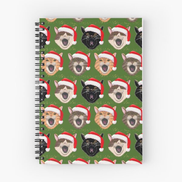 Item preview, Christmas caroling cats in Santa hats designed and sold by OhNoNotAgain42.