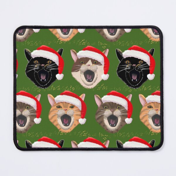 Item preview, Christmas caroling cats in Santa hats designed and sold by OhNoNotAgain42.
