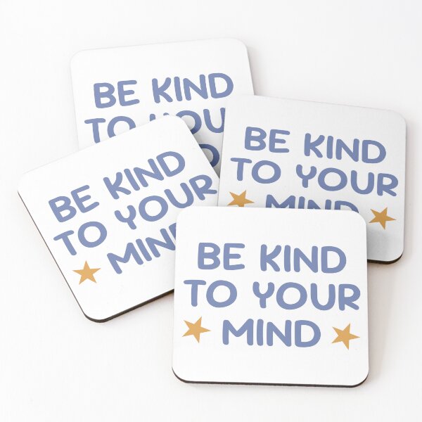 Item preview, Be Kind To Your Mind Quote Aesthetic Typography Sticker designed and sold by hannahbee.
