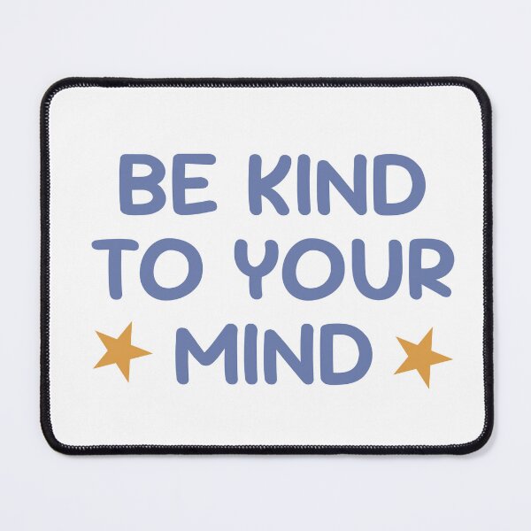 Item preview, Be Kind To Your Mind Quote Aesthetic Typography Sticker designed and sold by hannahbee.
