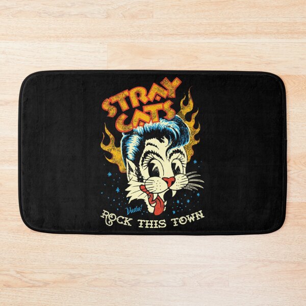 Item preview, Retro Feline Rocker in Vintage Style Black designed and sold by Neonmorgan.