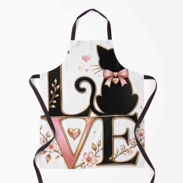 Item preview, Cute Black Cat Love Typography – Elegant Romantic Die-Cut Sticker designed and sold by Arts121.