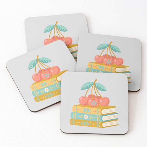 Item preview, Cherry Books Stack Floral Folk Art designed and sold by hattie's.