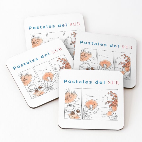Item preview, Postcards from the South - Andalusian Village with Palm Tree and Sunset, Vintage Stamp designed and sold by TrazoLibreCo7.