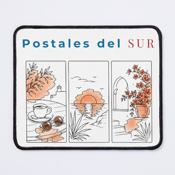 Item preview, Postcards from the South - Andalusian Village with Palm Tree and Sunset, Vintage Stamp designed and sold by TrazoLibreCo7.