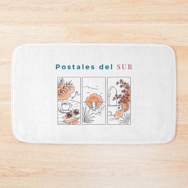 Item preview, Postcards from the South - Andalusian Village with Palm Tree and Sunset, Vintage Stamp designed and sold by TrazoLibreCo7.