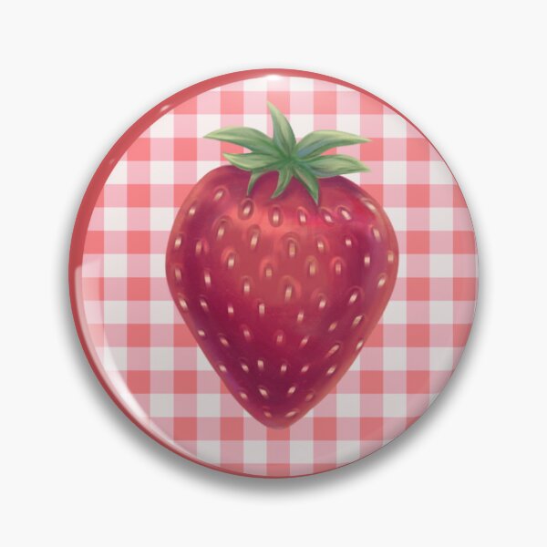 Item preview, Cute Cottagecore Strawberry Gingham Pattern designed and sold by SaoriKitsune.