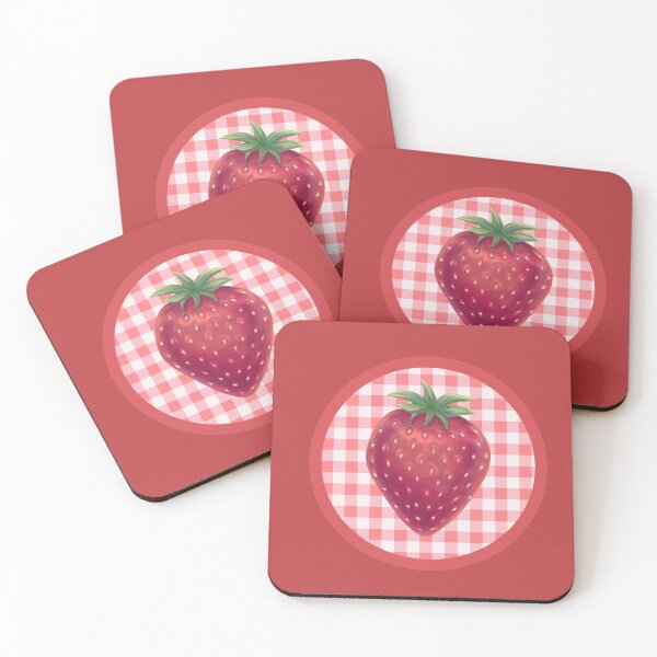 Item preview, Cute Cottagecore Strawberry Gingham Pattern designed and sold by SaoriKitsune.