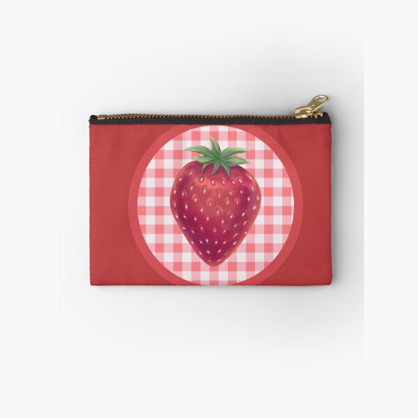 Item preview, Cute Cottagecore Strawberry Gingham Pattern designed and sold by SaoriKitsune.
