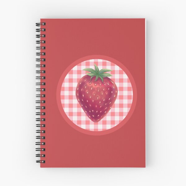 Item preview, Cute Cottagecore Strawberry Gingham Pattern designed and sold by SaoriKitsune.