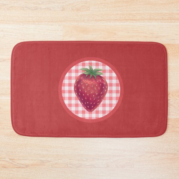 Item preview, Cute Cottagecore Strawberry Gingham Pattern designed and sold by SaoriKitsune.