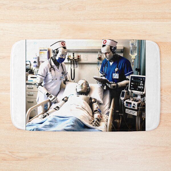 Item preview, robot nurses designed and sold by Iron El Studios.
